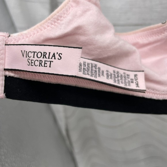 Victoria's Secret Bra Women’s Size 34C  T-shirt Lightly Lined Wireless Logo Pink - Picture 8 of 9